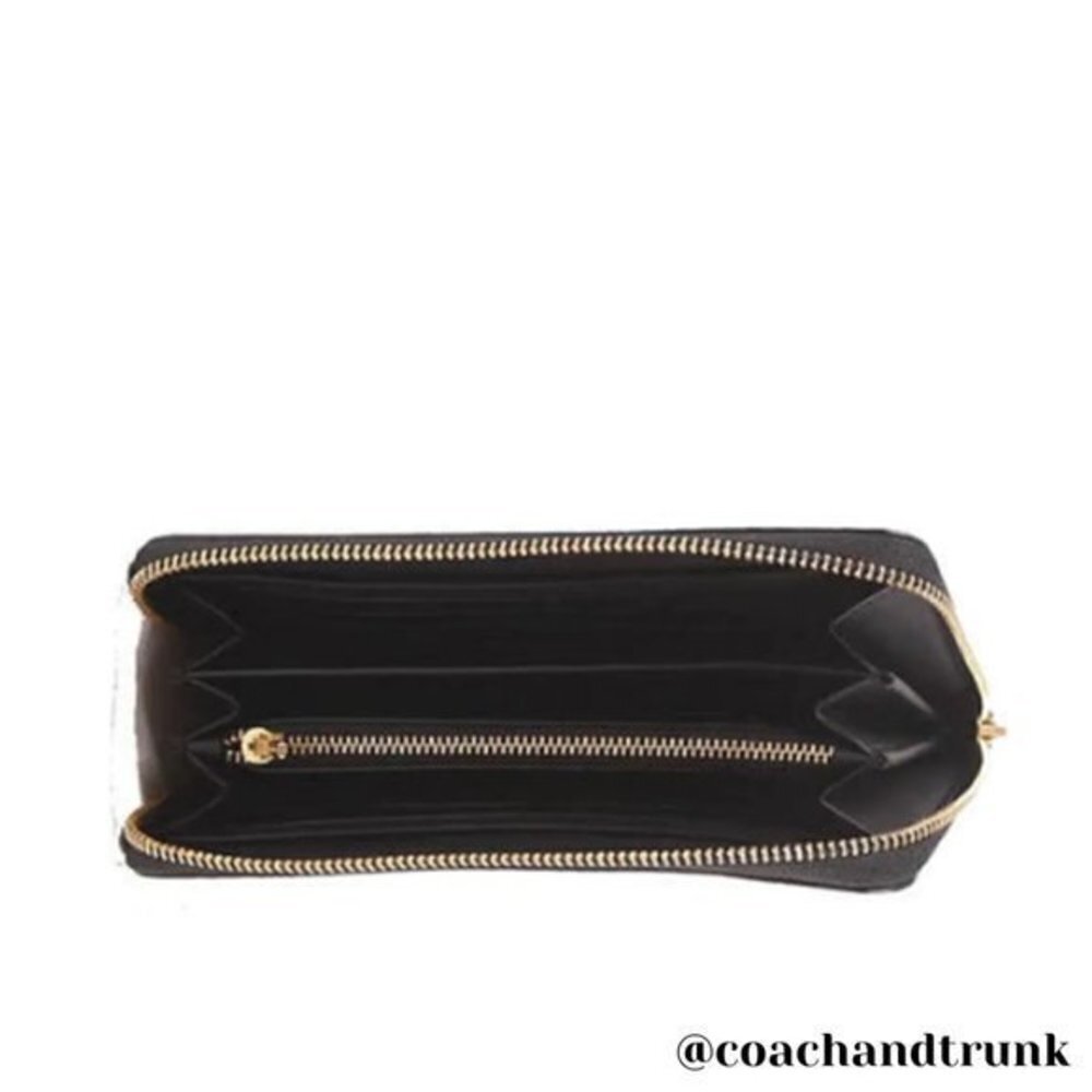COACH 2 PCS NWT Ellie File Bag Khaki Black And Long Zip Around Wrist Strap - Picture 6 of 13